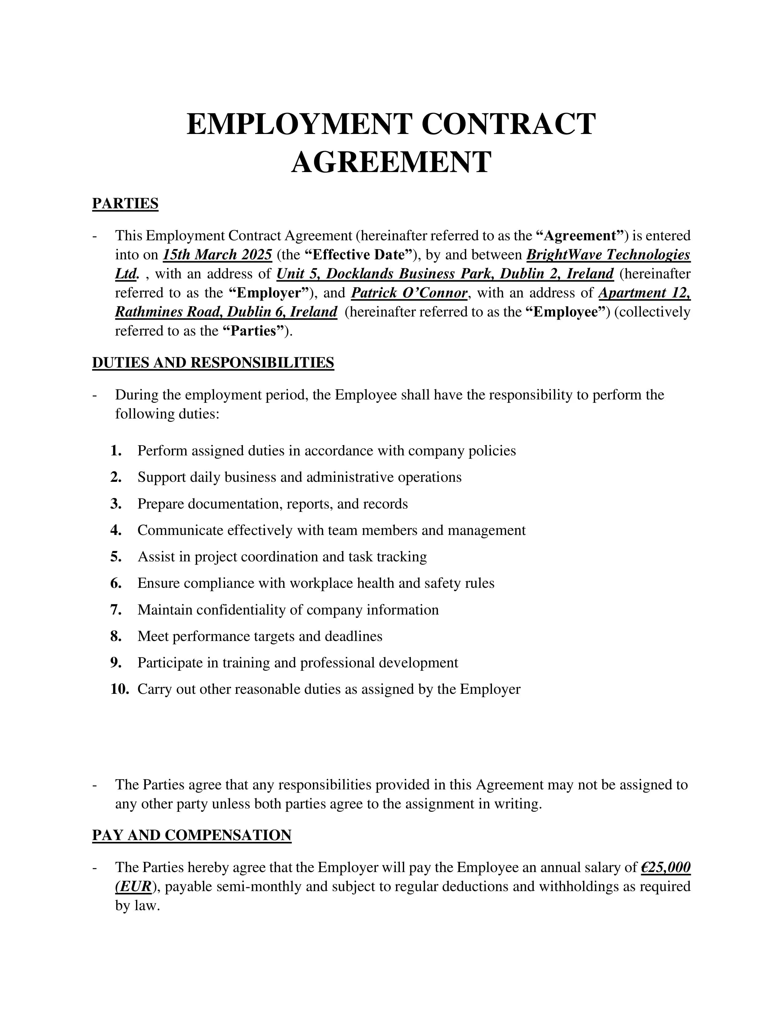 legalDocument sample document